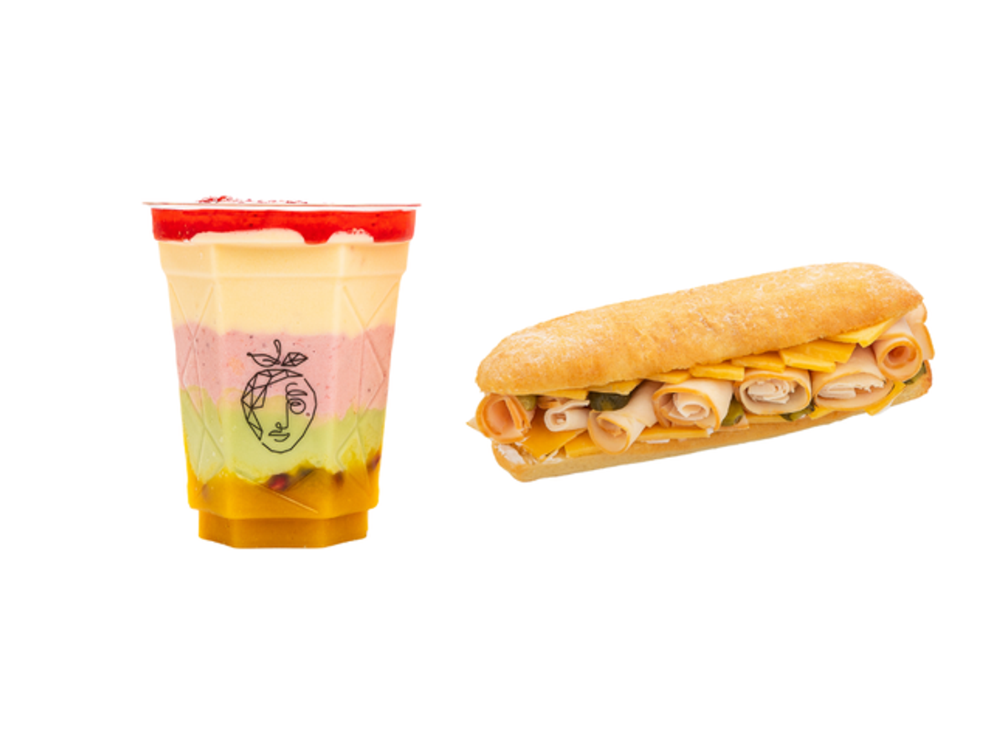 Combo Turkey & Cheese Ciabatta Sandwich With Any Drink
