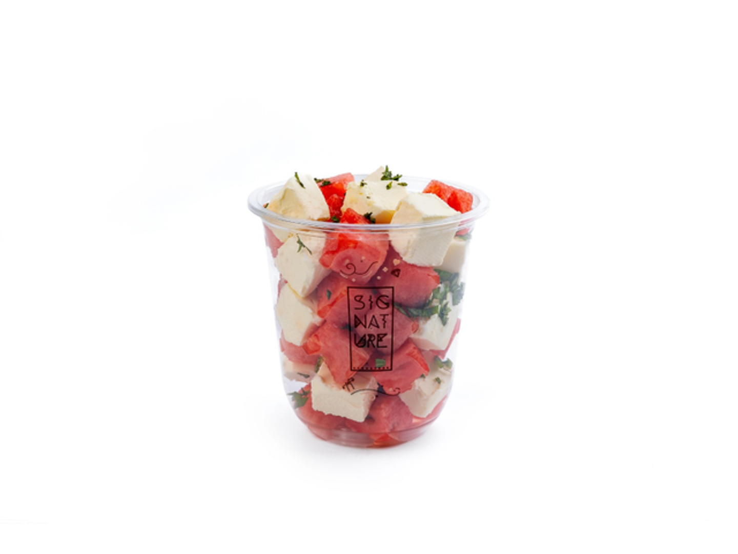 قطع البطيخ بالجبنة