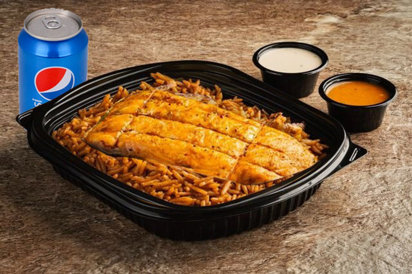 Salmon Fillet Meal With Soft Drink