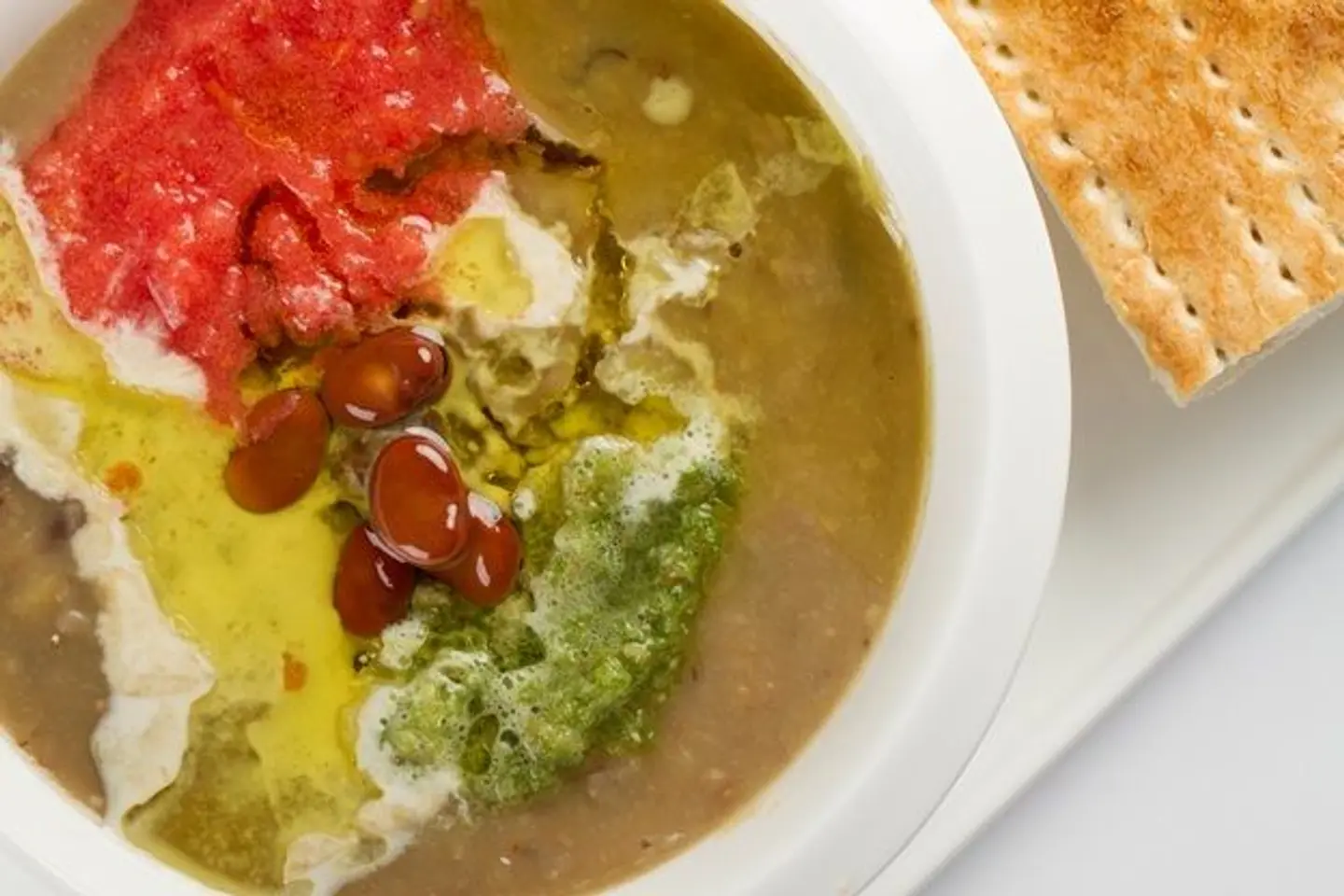 A Plate Of Fava Beans With Olive Oil