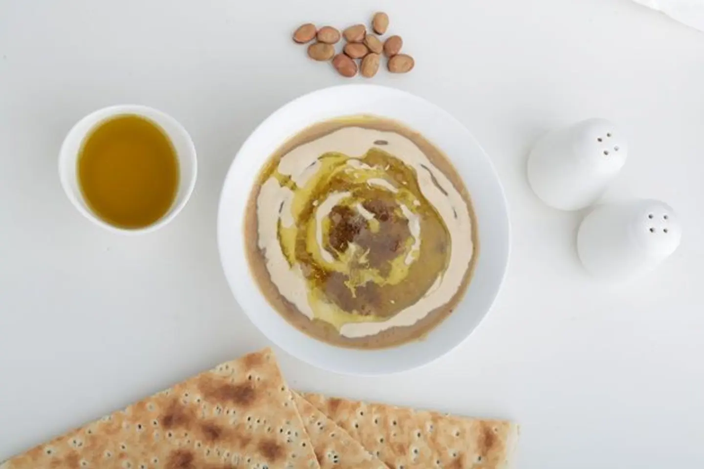 A Plate Of Fava Beans With Clarified Butter