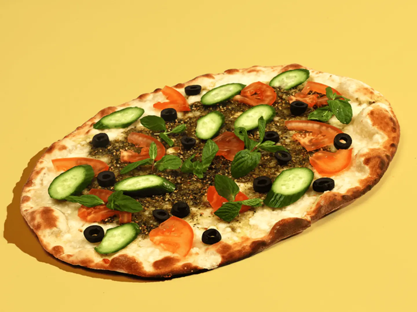 Akkawi Cheese Spread With Za'atar And Vegetables