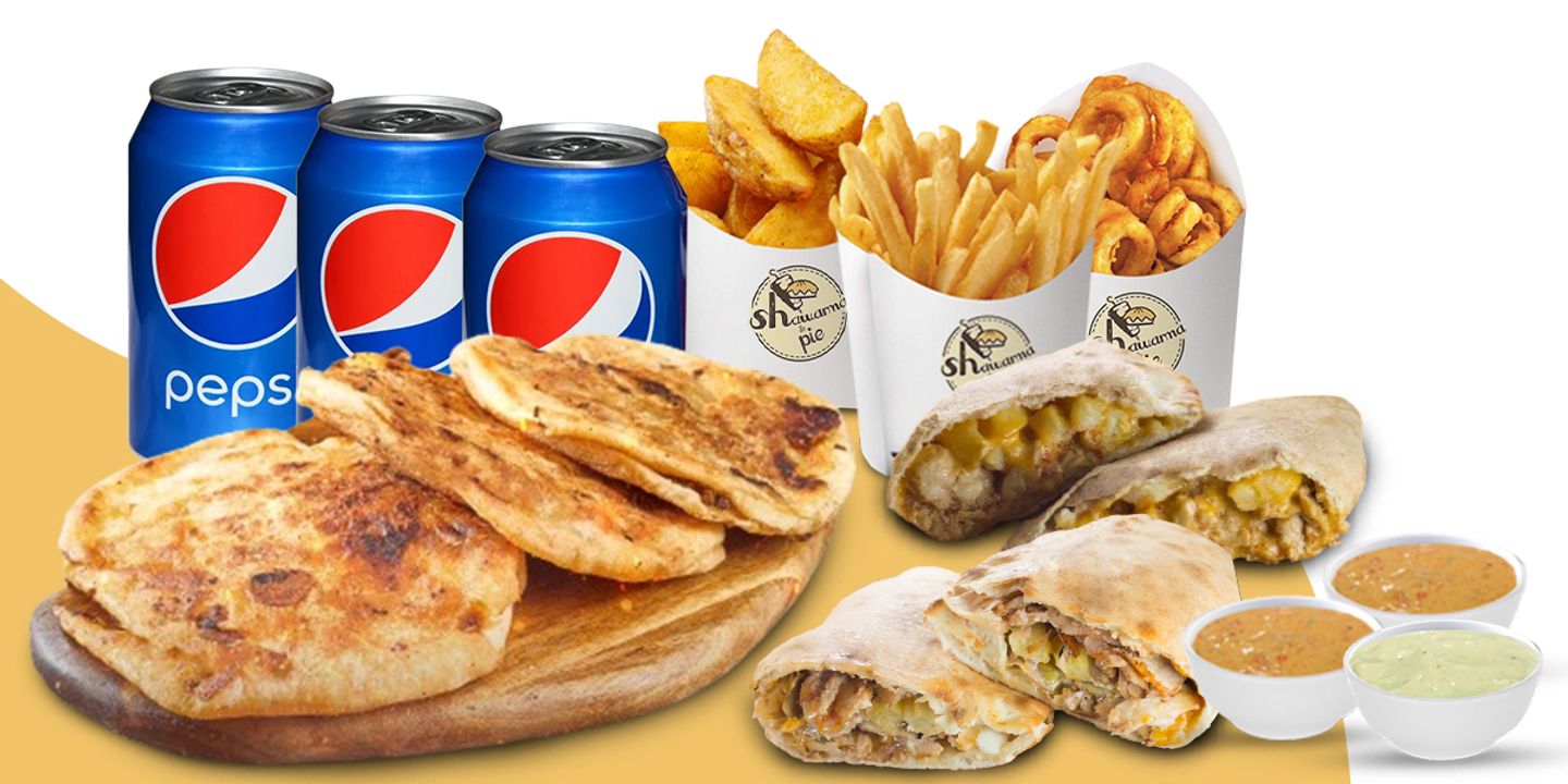 عرض شاورما وفطيرة