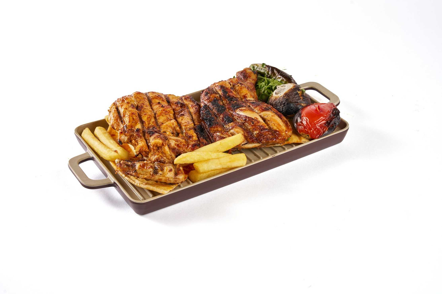 نصف حبة دجاج عالفحم