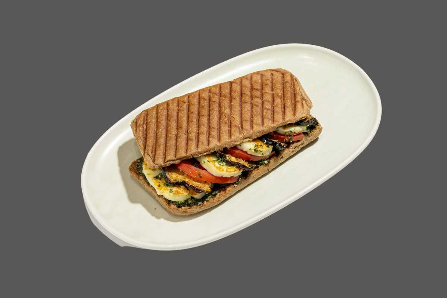 Eggplant & Halloumi Sandwich