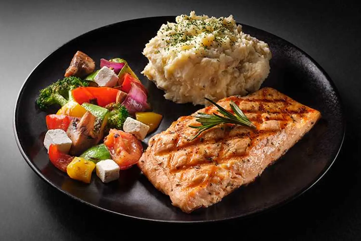 Char Grilled Garlic Rosemary Salmon
