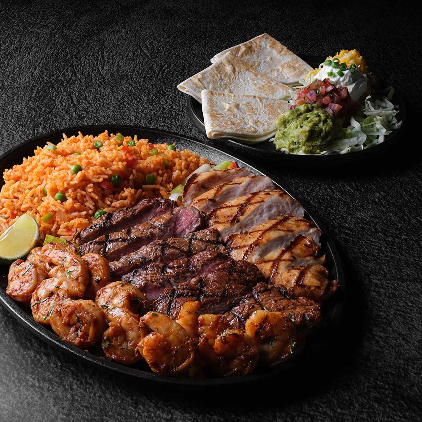 The Steak, Chicken, Shrimp Fajita Sampler