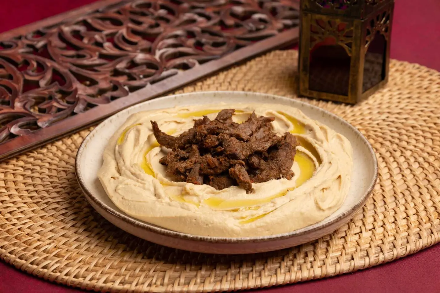 حمص بشاورما اللحم