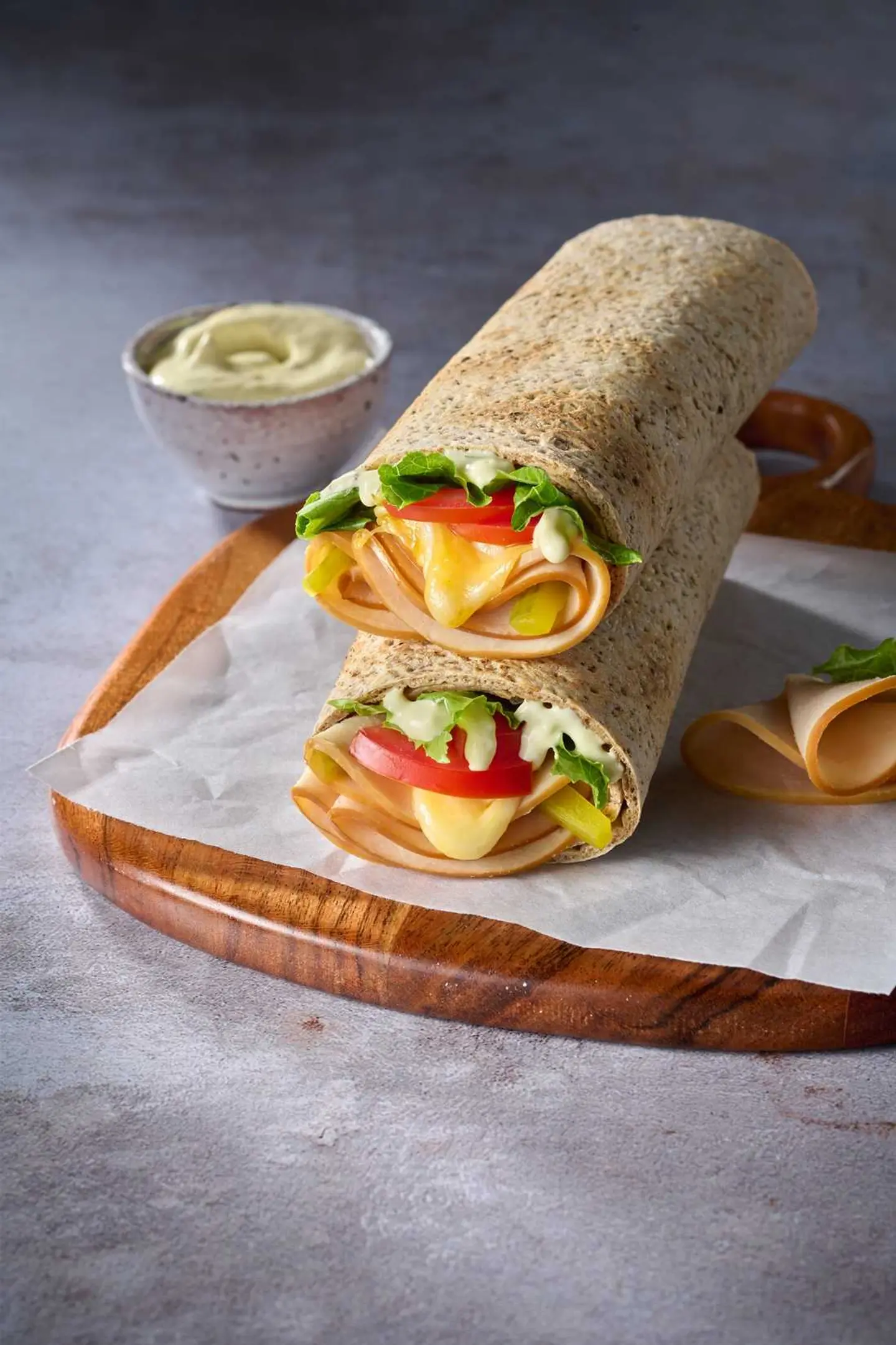 Low Cal Turkey & Cheese Wrap In Protein Dough
