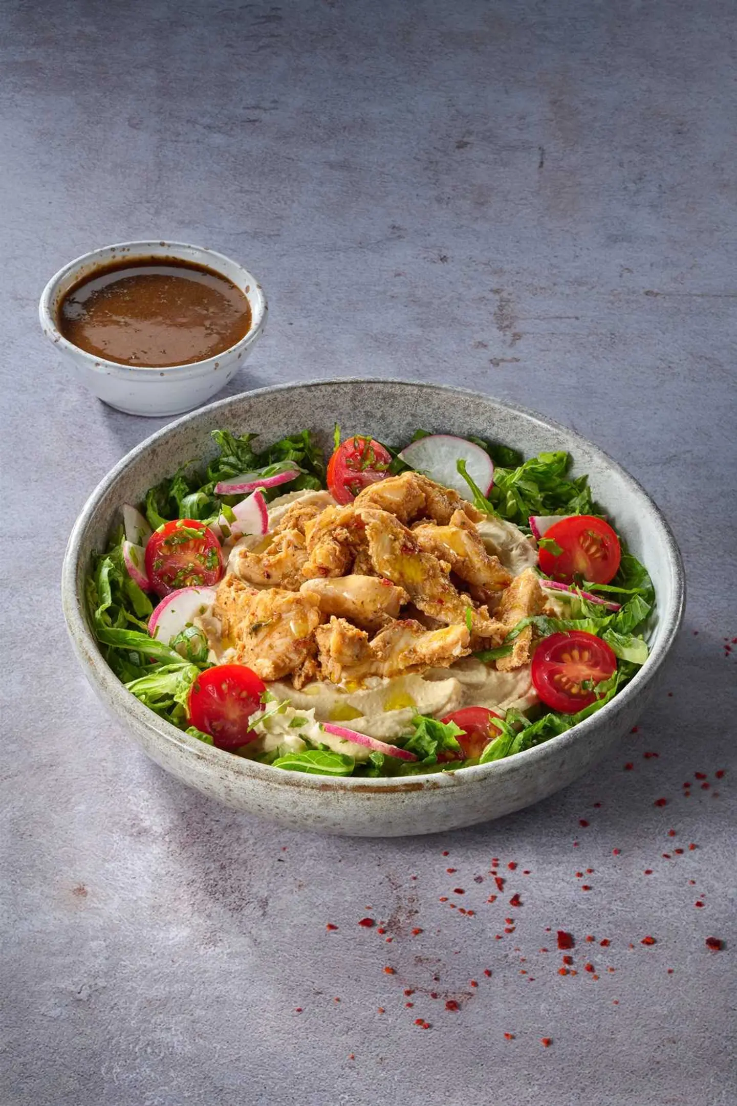 Hummus & Chicken Shawarma Bowl