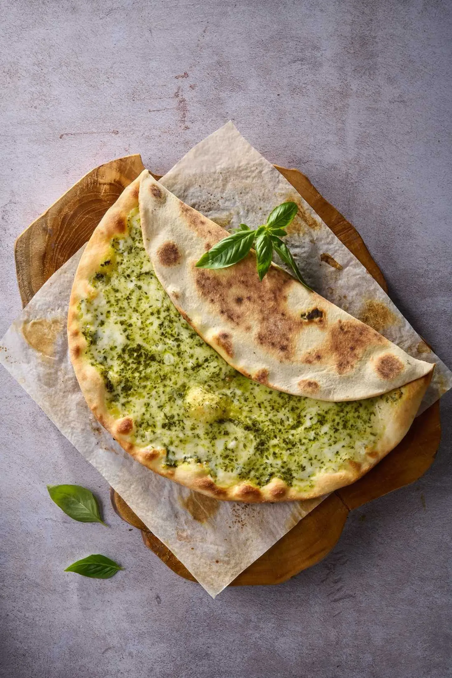 Akkawi Cheese With Basil Pesto