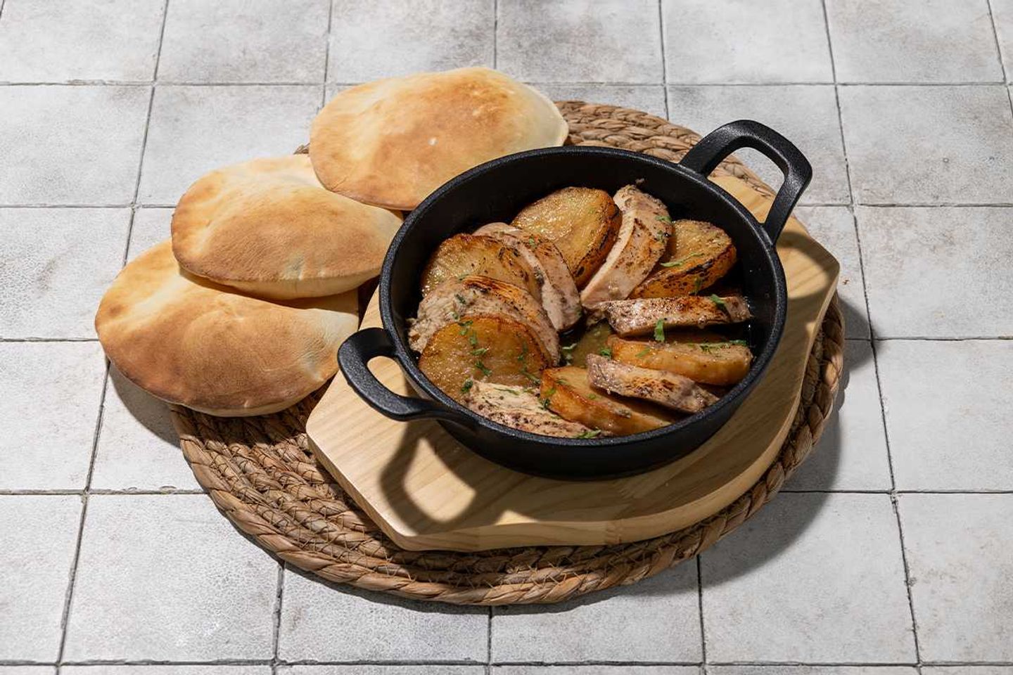 دجاج وبطاطا