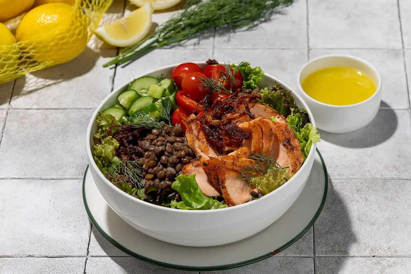 Lentil & Salmon Bowl