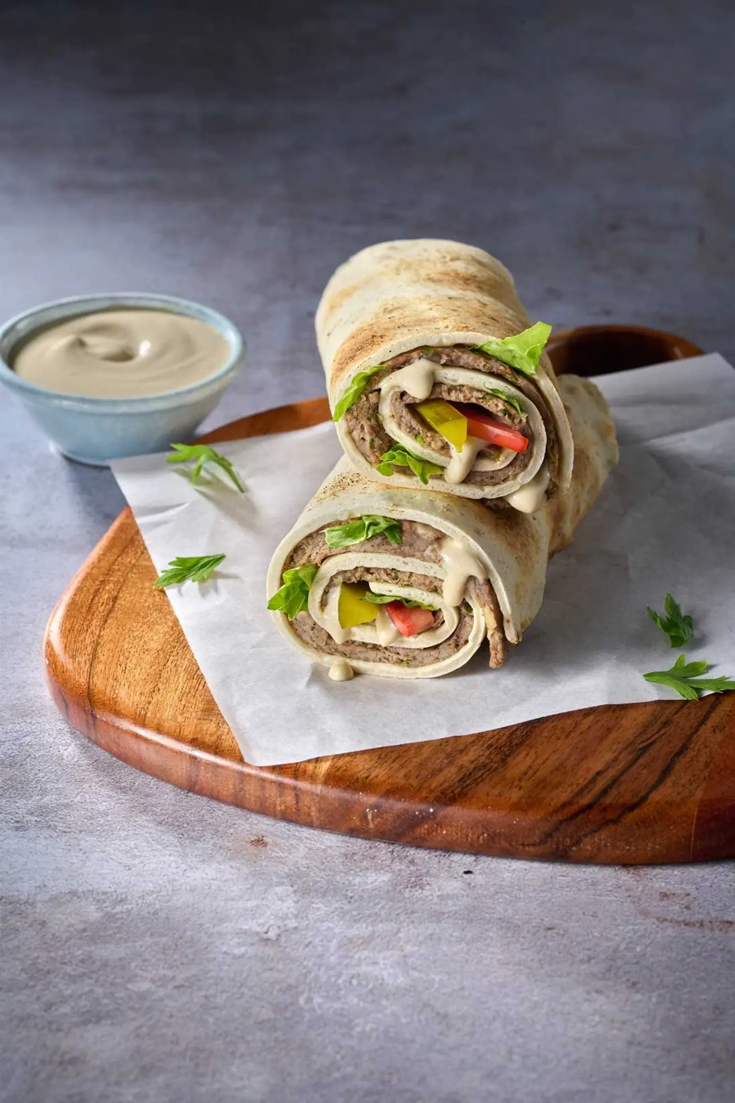 Kafta Lita With Hummus Wrap