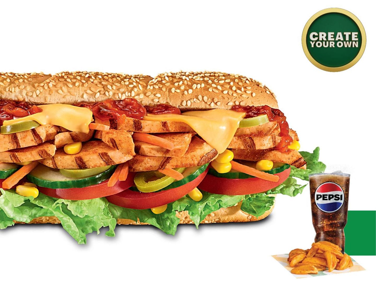 Chicken Fajita Combo - Chicken Fajita Wheat Bread 6 Inch