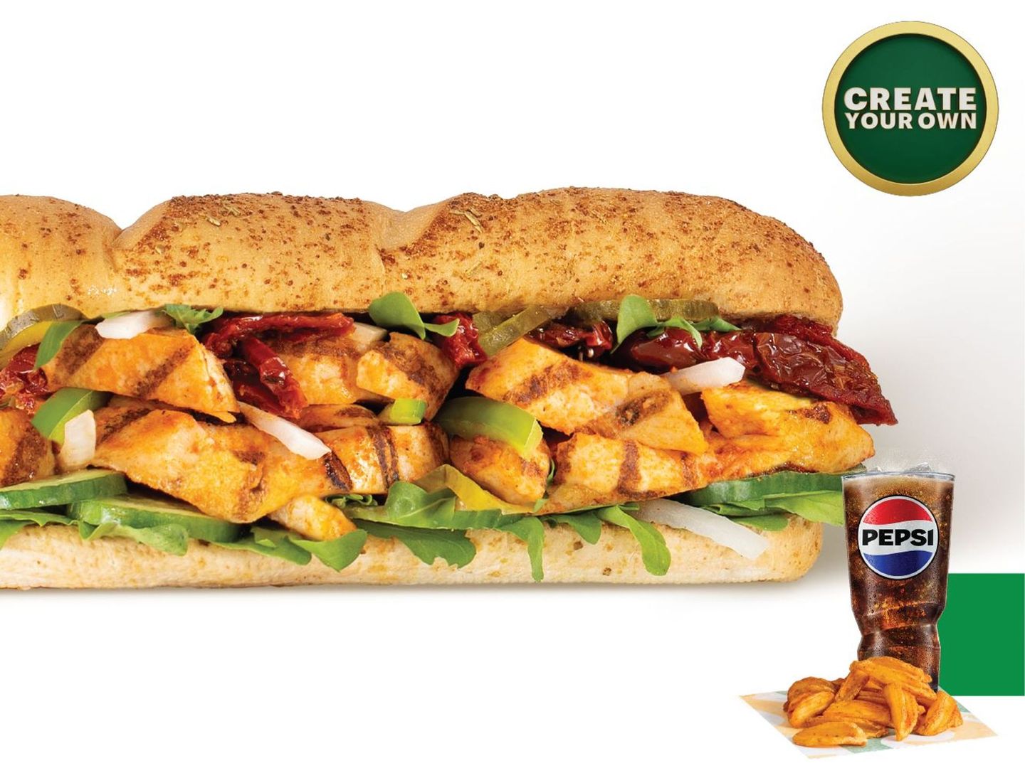 Peri Peri Chicken Meal - Peri Peri Chicken Italian Bread 6 Inch