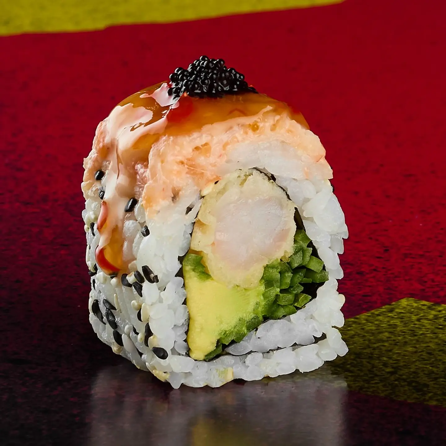 لفائف الروبيان بالفلفل الحلو