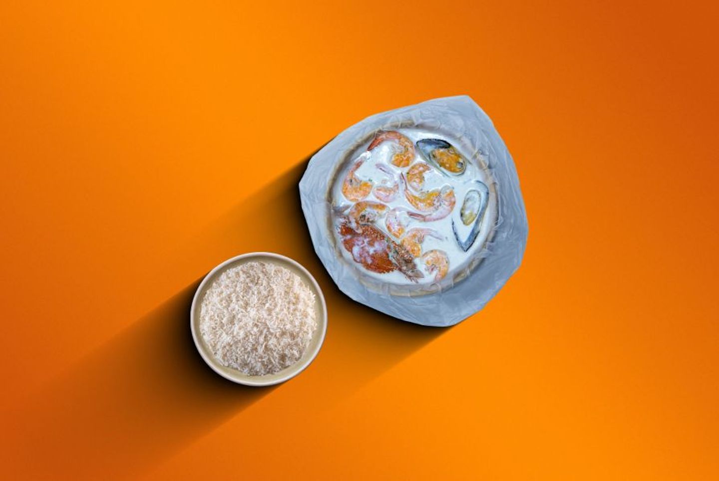 Seafood Mix Bag With Cream And Herbs