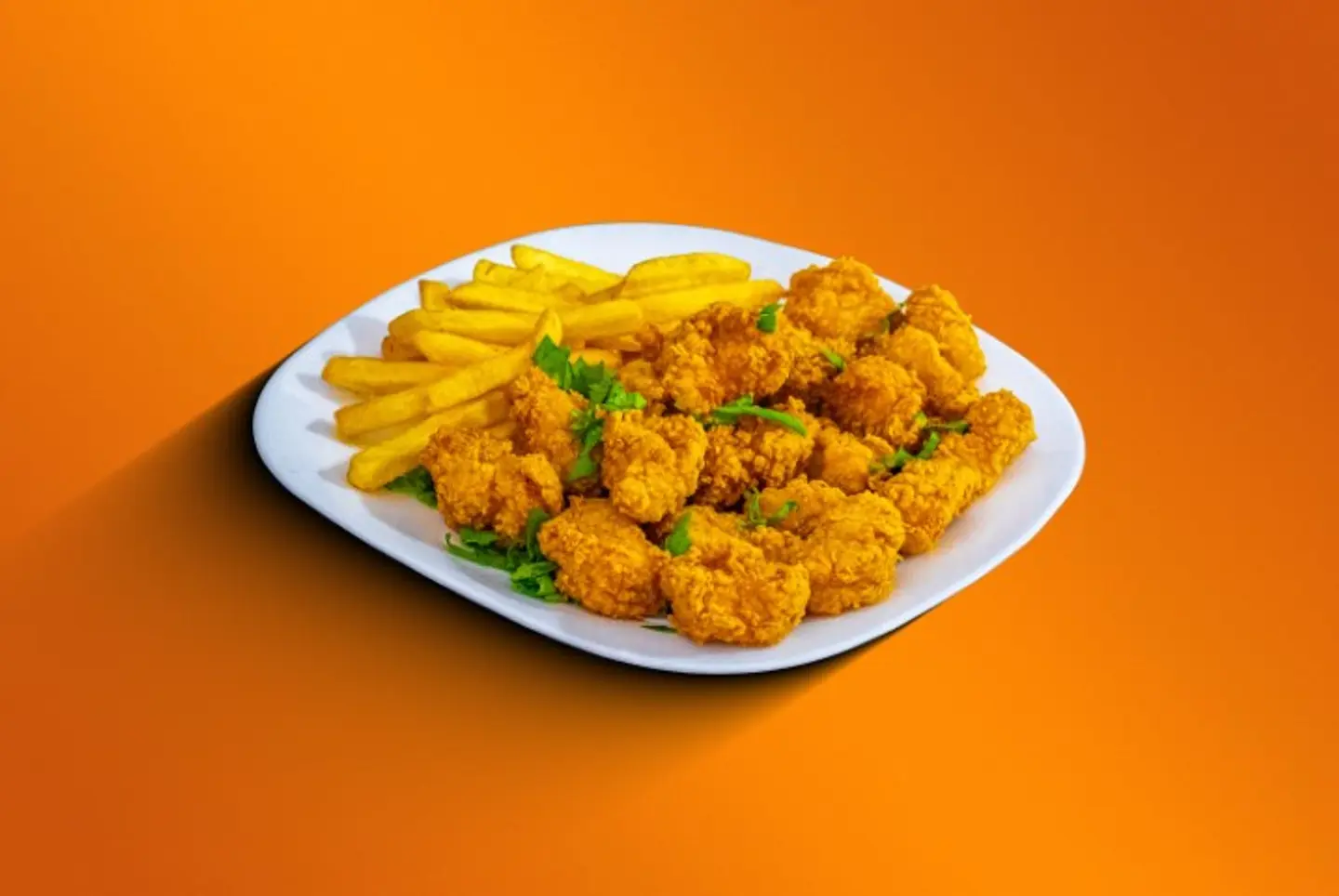 صحن سمك فيليه مقلي