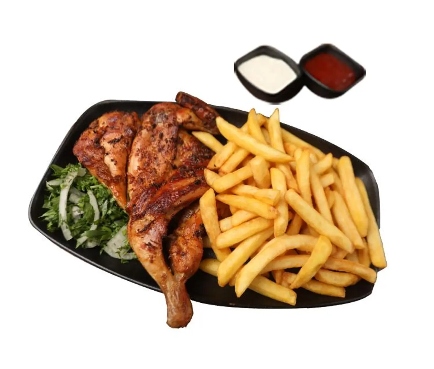 Bbq Chicken With Potatoes Half