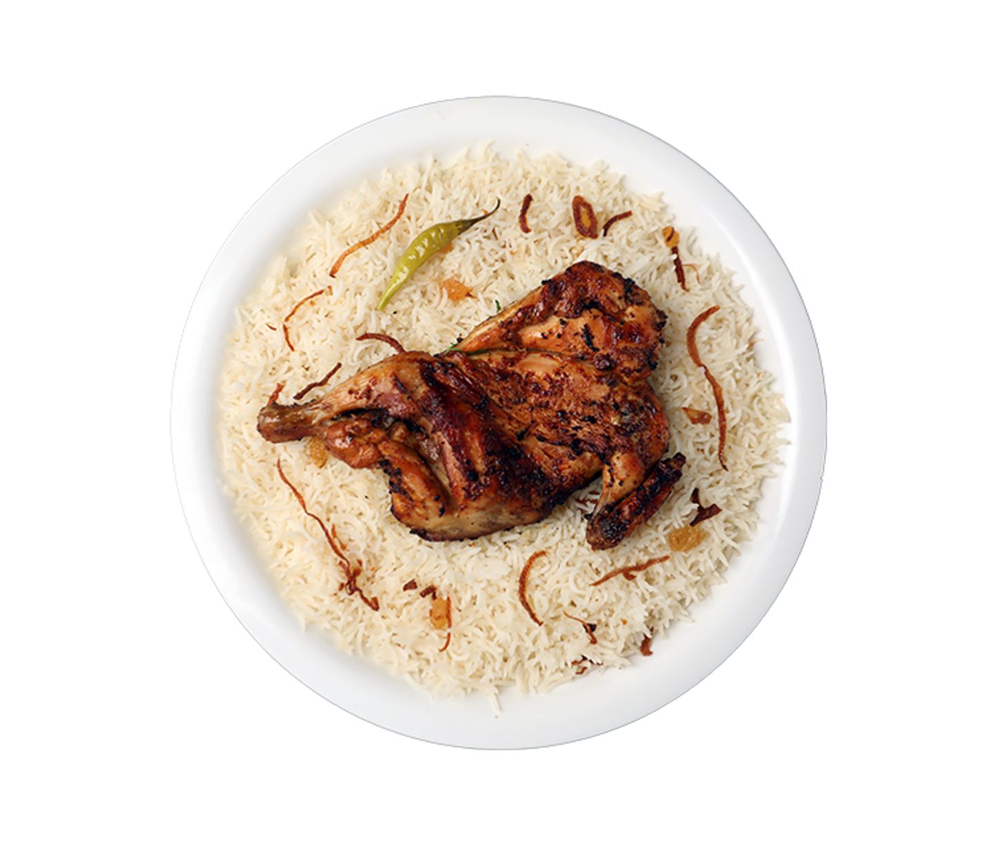 Half Bbq Chicken With White Rice
