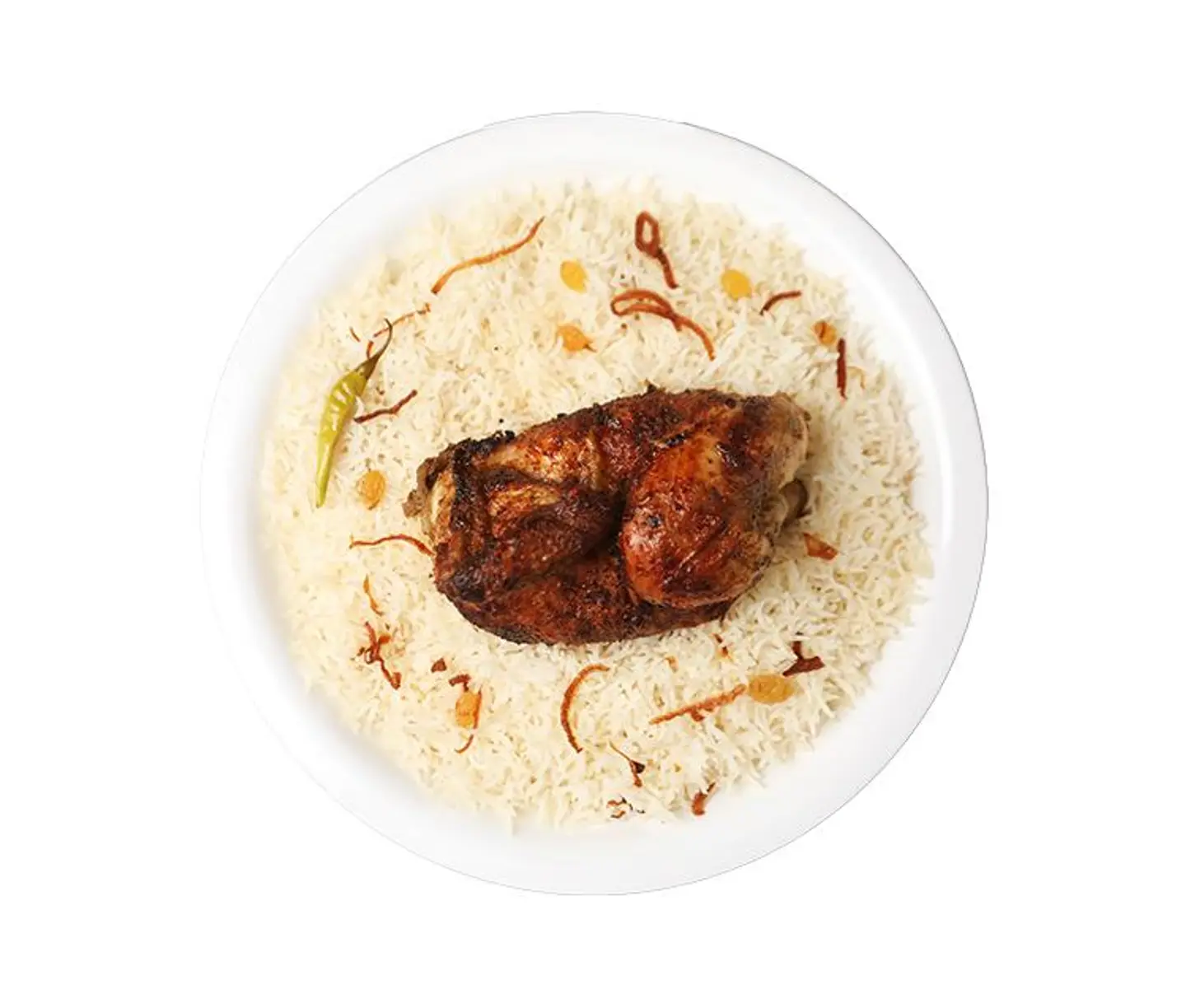 نصف دجاج شواية و رز بشاور