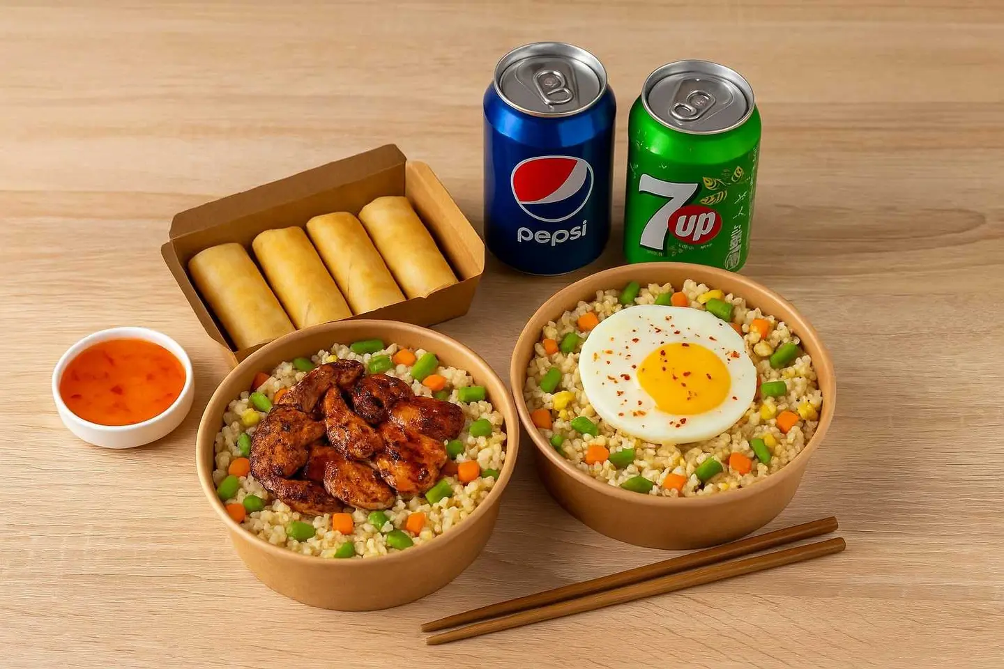 وجبة أرز مقلي لشخصين