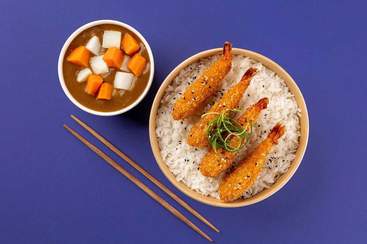 Prawn Katsu Curry With Rice