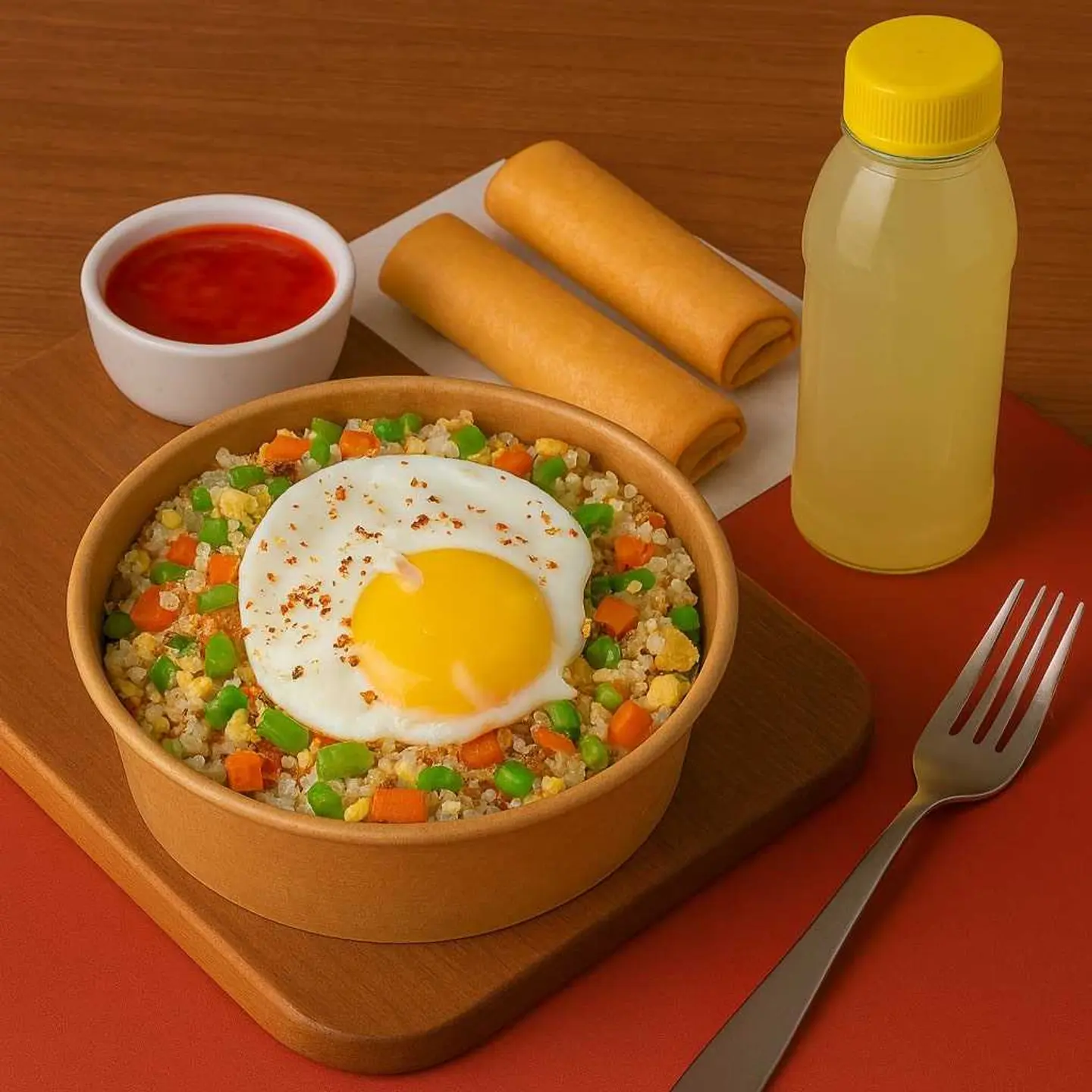 وجبة أرز مقلي لشخص واحد