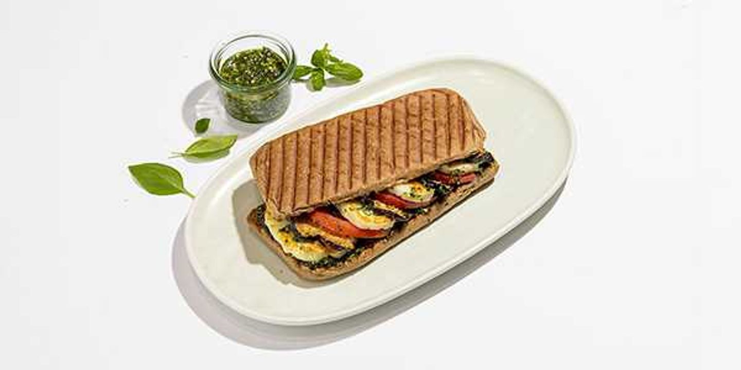 Eggplant & Halloumi Sandwich