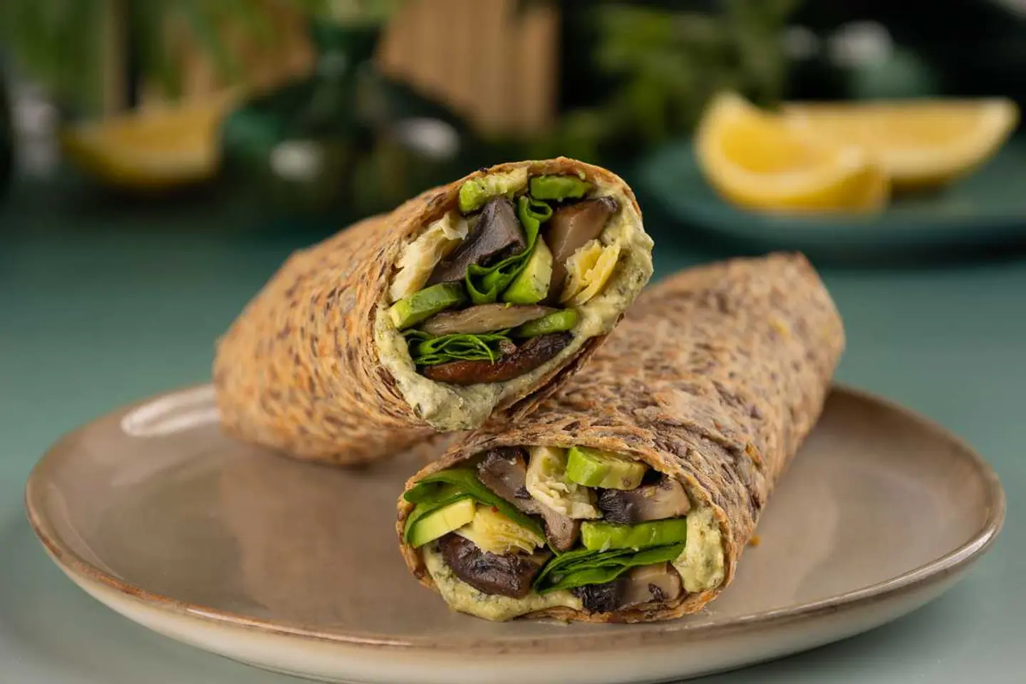 Portobello, Artichoke And Pesto Hummus