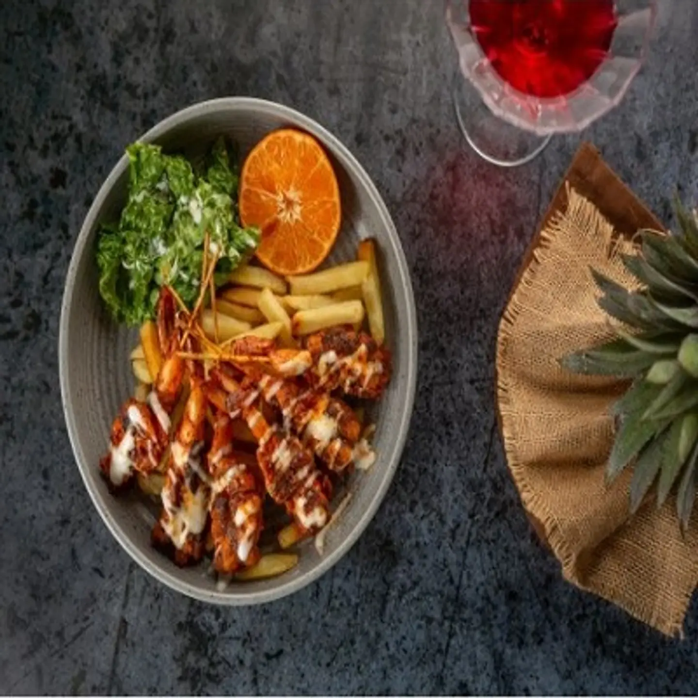 Balchao Shrimp Skewers