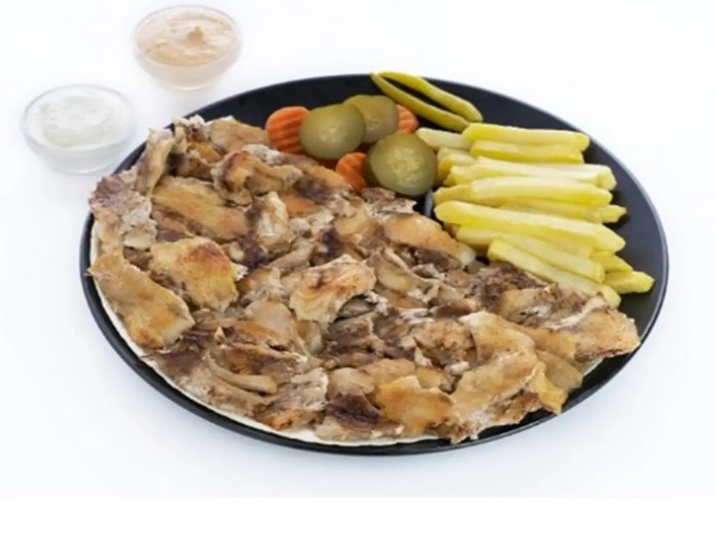 صحن شاورما دجاج مع الجبن ثوميلا