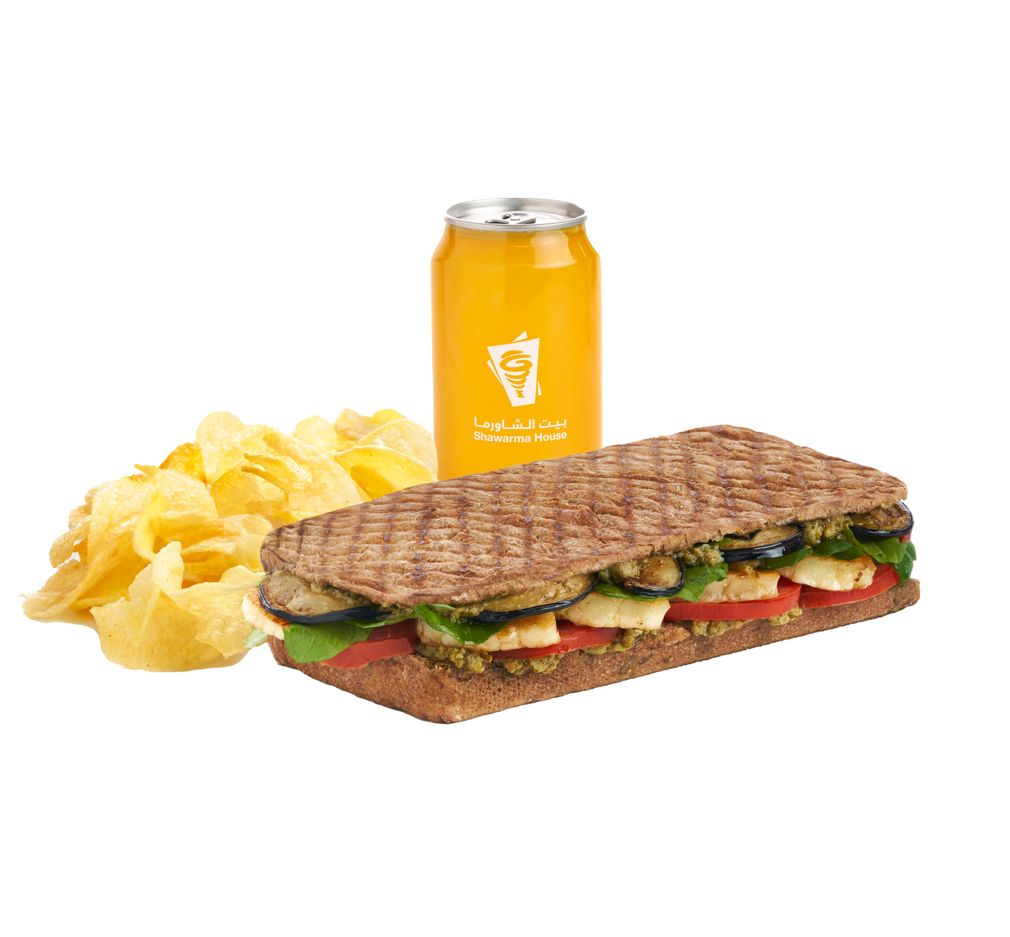 Flat Meal Halloumi Eggplant