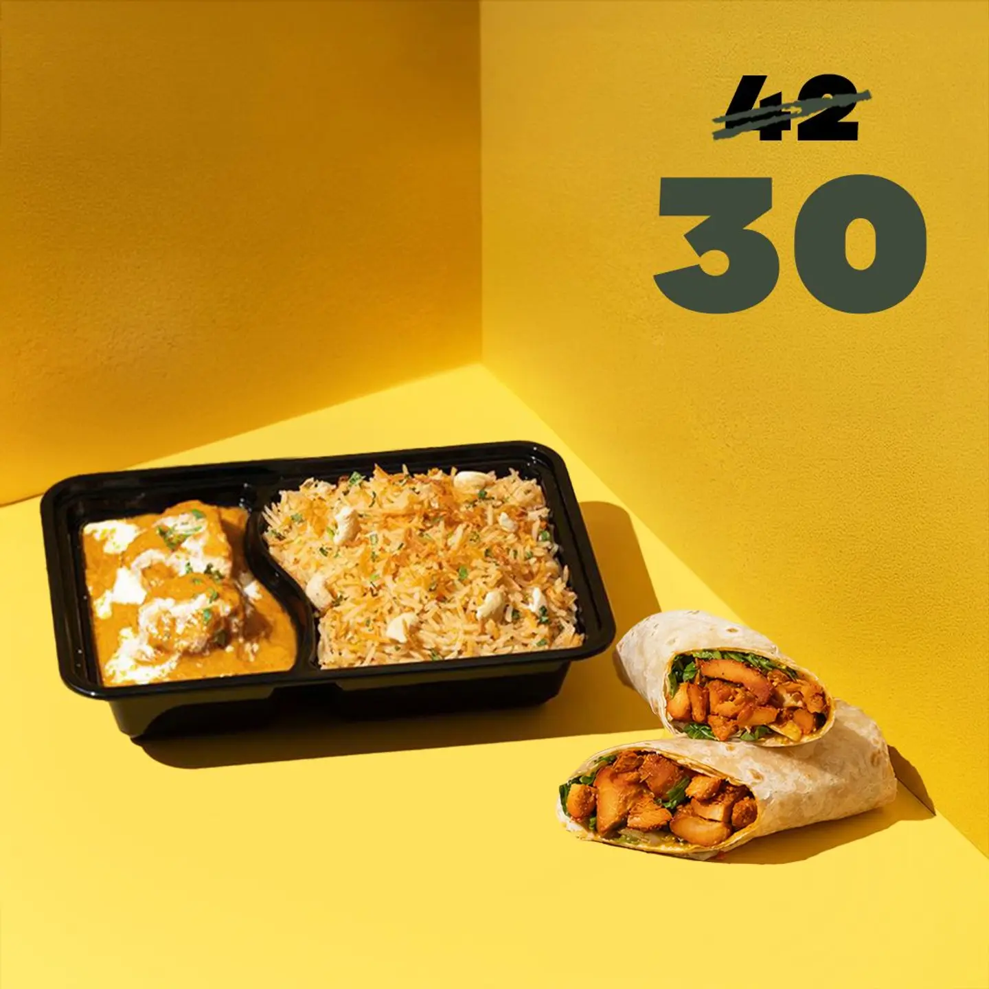 Butter Chicken Meal With Mini Wrap