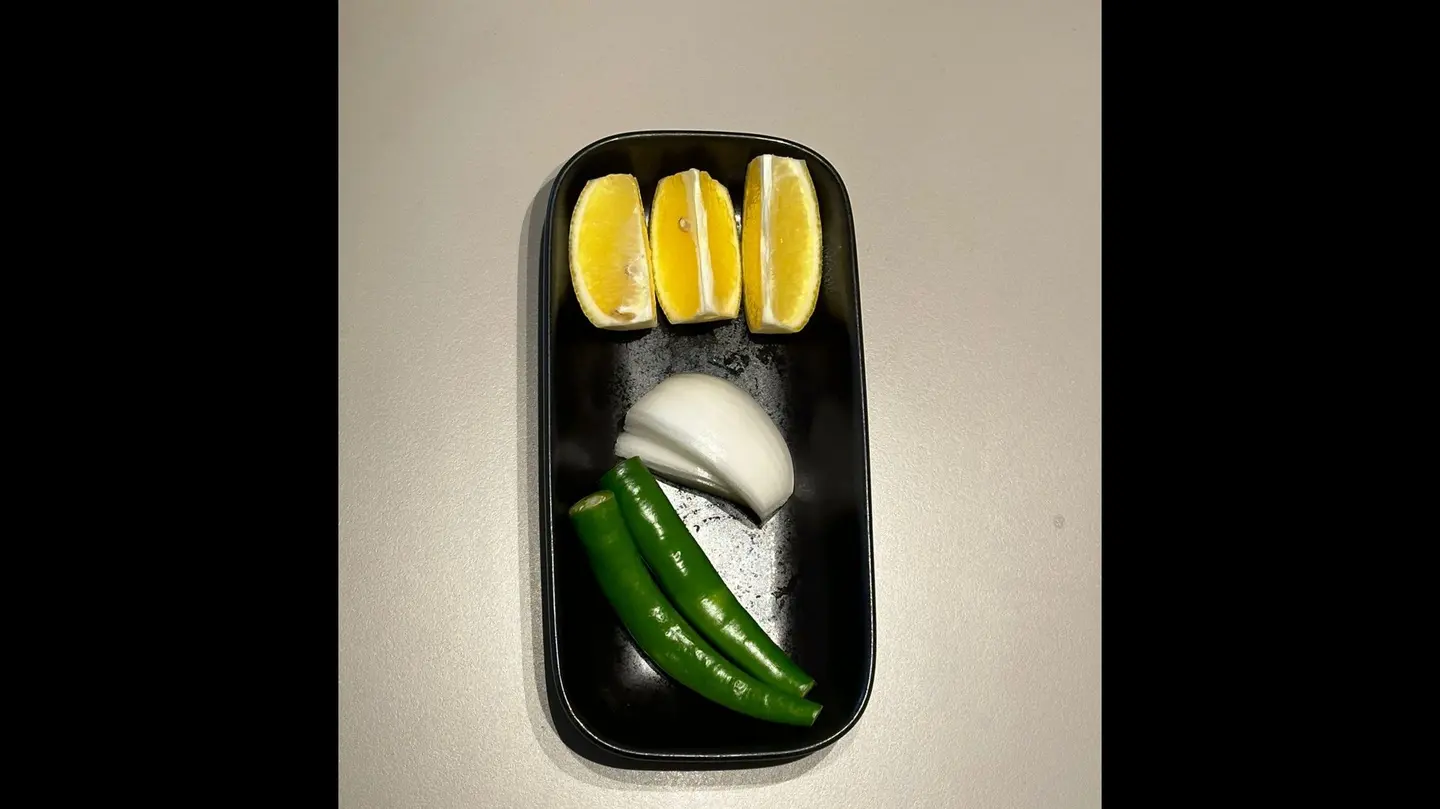 بصل ليمون فلفل