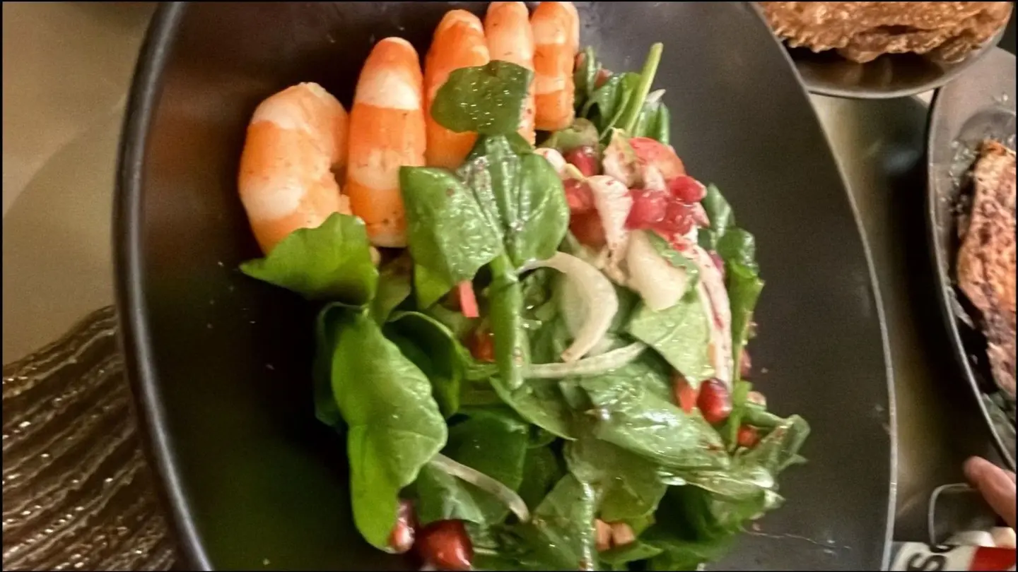 سلطة جرجير بالجمبري