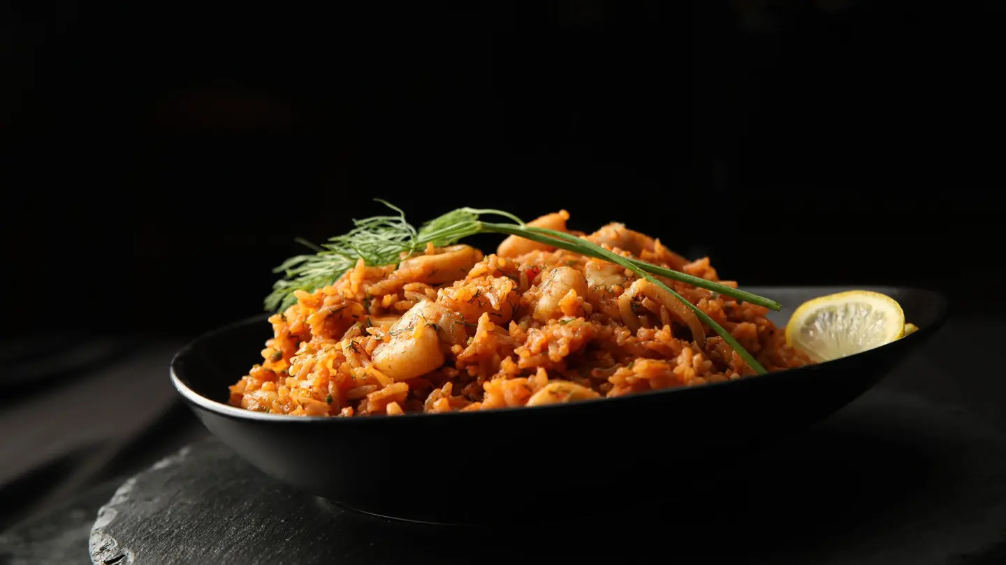 أرز ثمار البحر