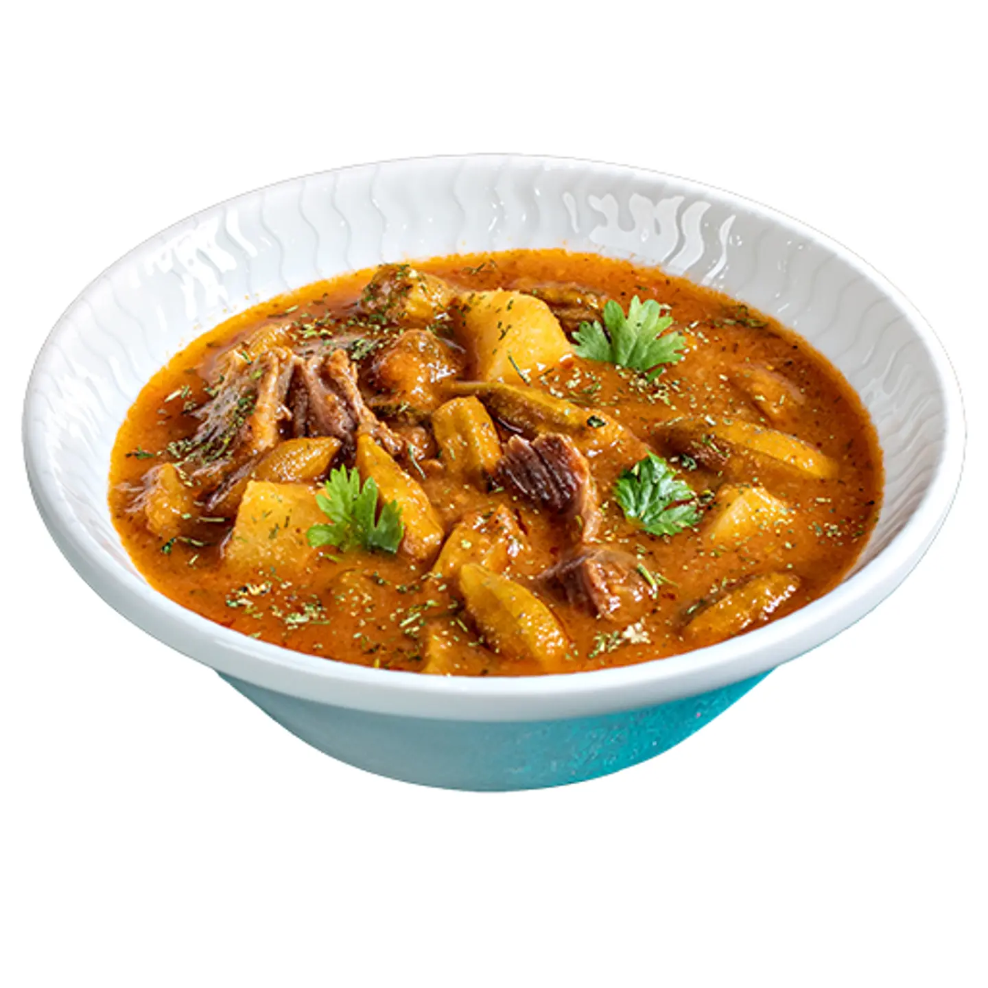 مرقة بامية بلحم العجل