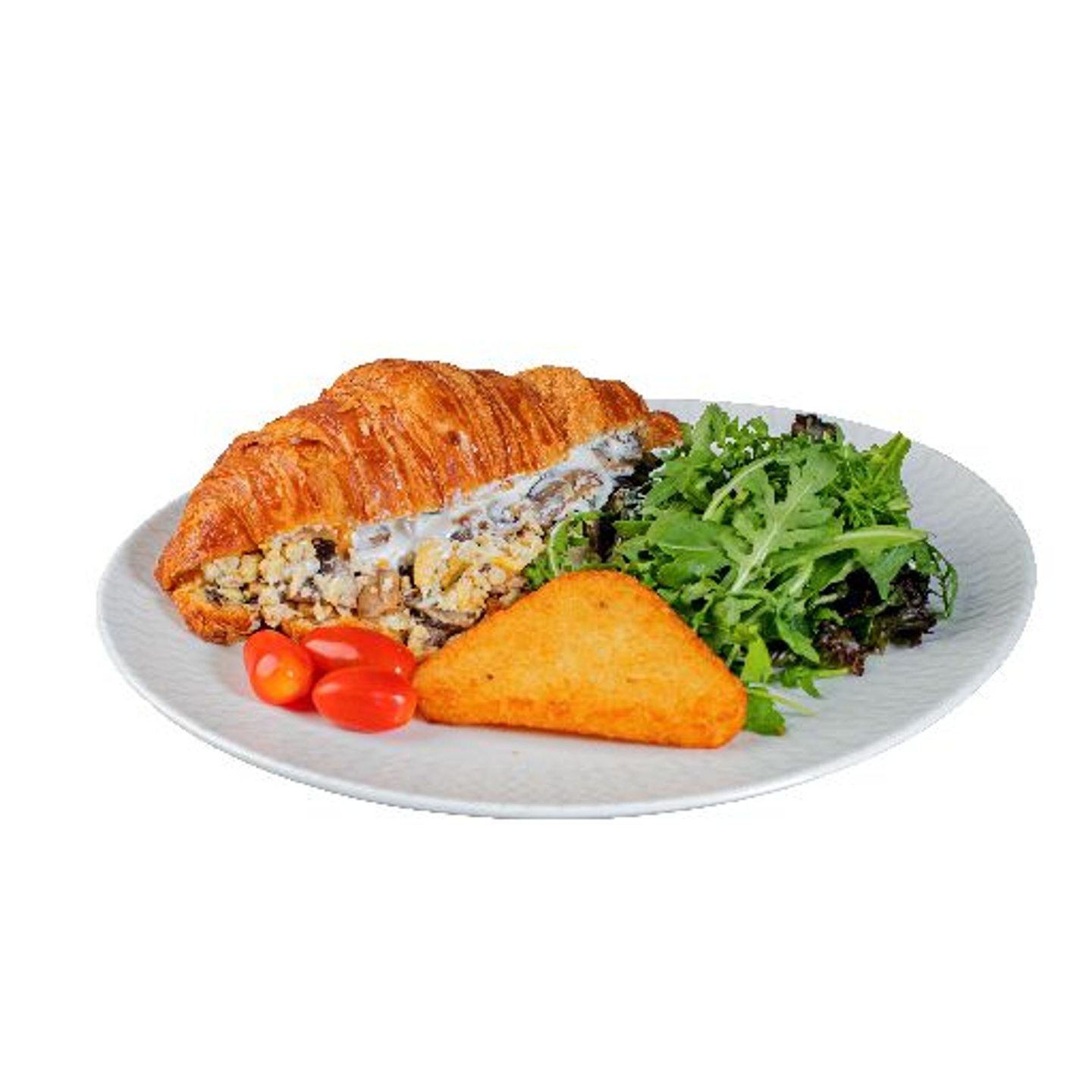 Croissant Scrambed Eggs & Mushrom