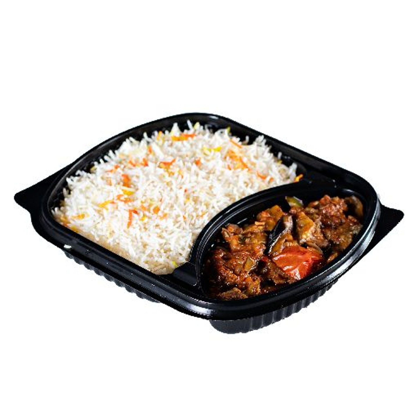 باذنجان و لحم مع الرز