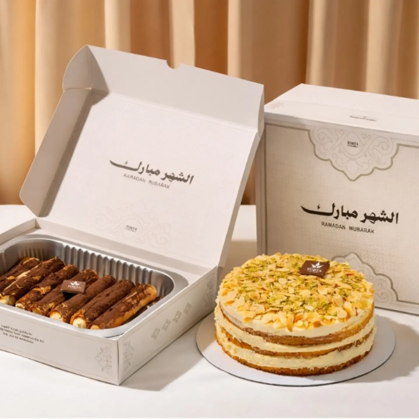 Milk Rose Cake + Baklaw Roll Tiramisu