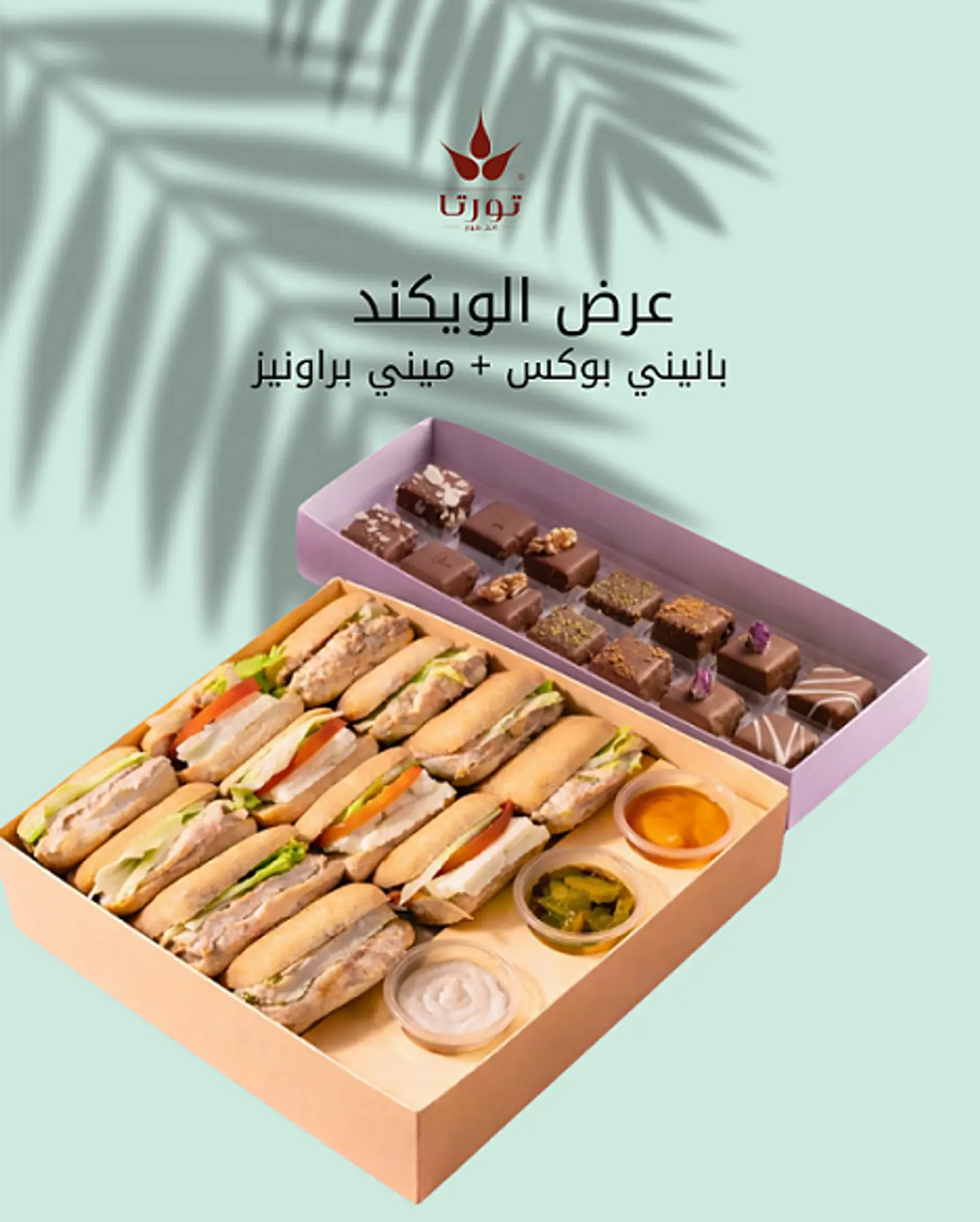 بانيني ساندوتش + ميني براونيز بوكس