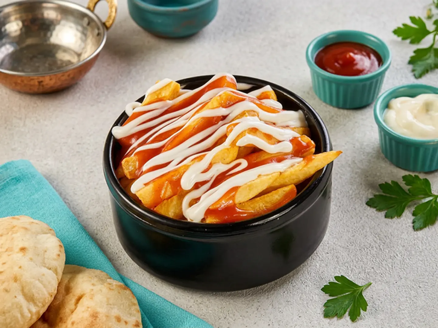 بطاطس كاتشب مايونيز