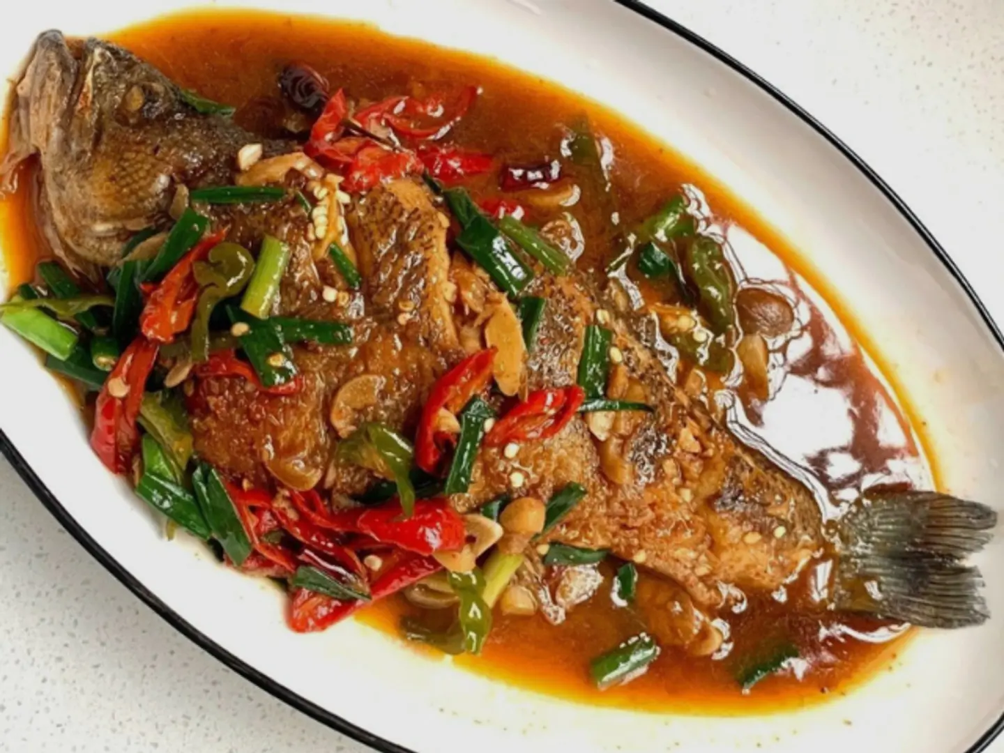 Fish With Sweet And Spicy Sauce