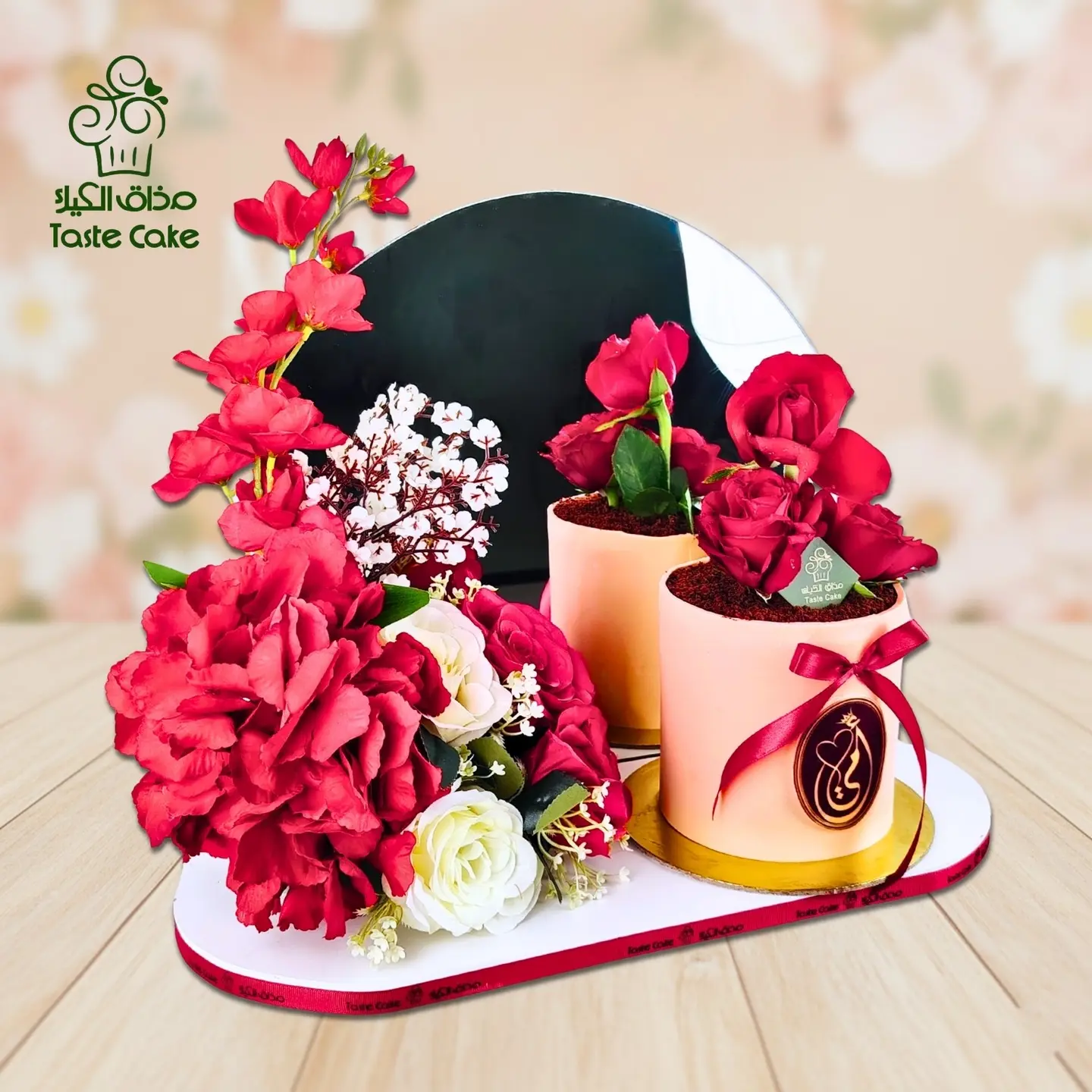 Mothers Day Cake With A Rose Mirror