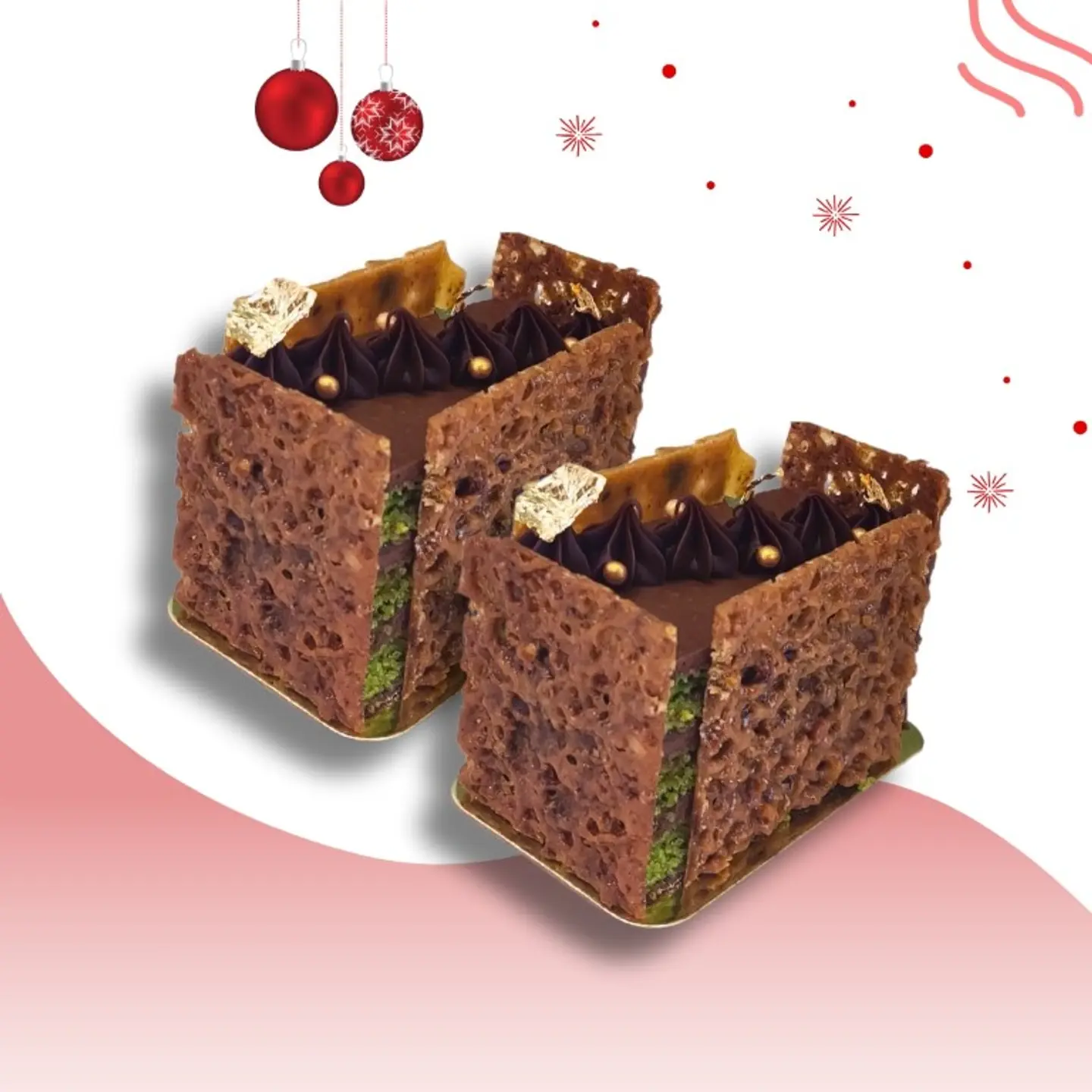 Nutella Pistachio Cake Slice