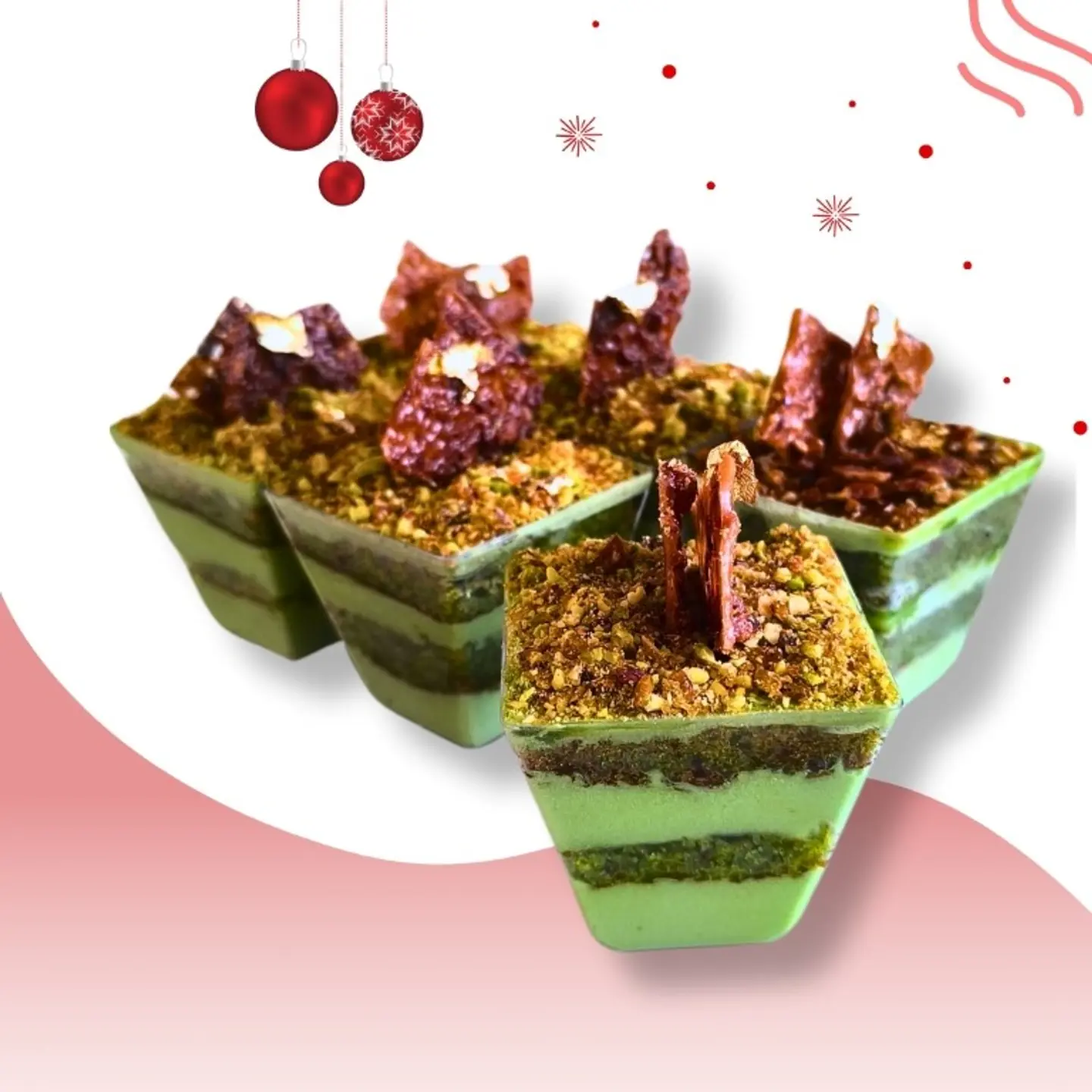 Pistachio Cake Cups