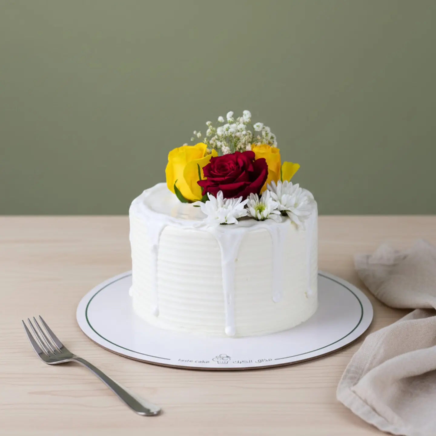 نيكد كيك بالصوص الأبيض