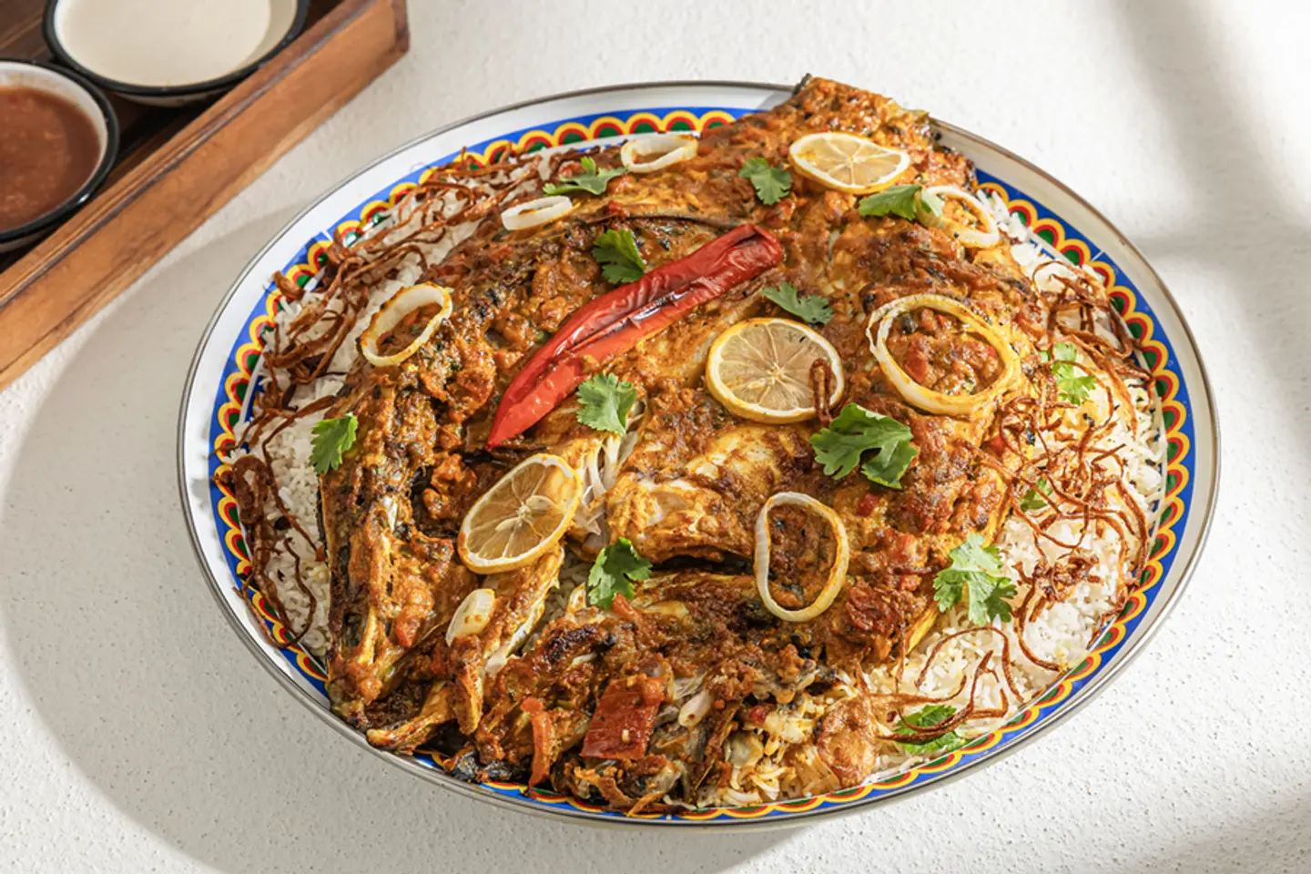 سمك عروسة مشوي مع الرز